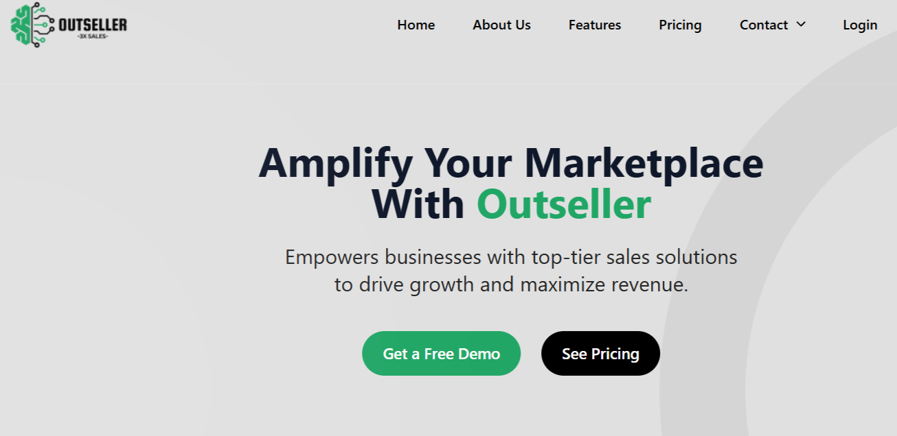 Out Seller landing page preview